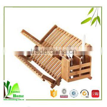 China Wholesale Custom Bamboo Roll-up Dish Drying Rack photo-4