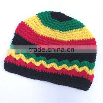 Hand Knit Custom Hat Printed Colorful Winter Knitted Hat photo-2