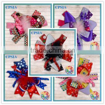 Christmas hairband Baby Lady bug black and red polks dots hairband