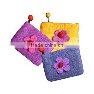 Best Selling Eco-friendly Single Flower Handmade Felt Purse