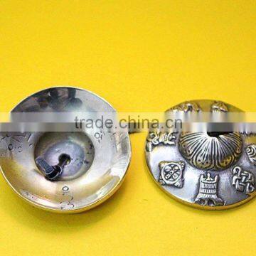 Best-selling Handmade in Nepal Meditation Tibetan 8 Auspicious Symbol Tingsha Cymbals photo-3