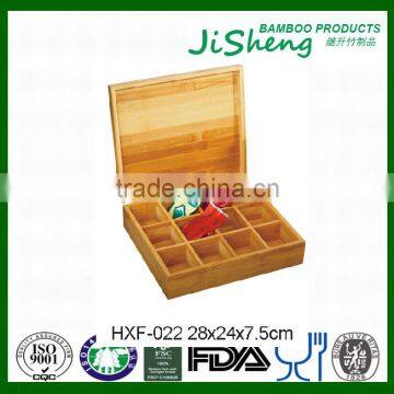 FDA Certificate Natural Bamboo Storage Tea Box