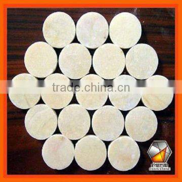 Yellow Round Nature Marble Mosaic MM001