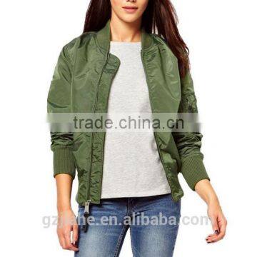 New Coming Ladies Women Sport Casual Classic Zip Up Biker Jacket Baseball Jacket