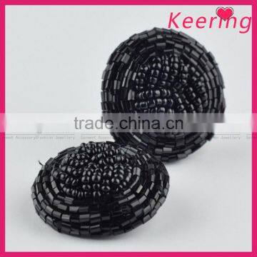 2016 New Arrival Black Custom Beaded Decorative Buttons for Clothing WBKA-300 photo-4