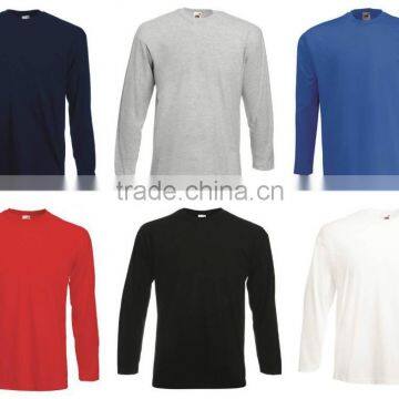 Custom printing Mens Long Sleeve T-Shirt Cotton Plain Top Wholesale Clothing apparel shirts in China