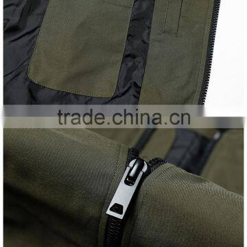 Polycotton Mens Jacket With Sleeve Zipper Fashion Varsity Jacket Plain Baseball Jacket photo-6