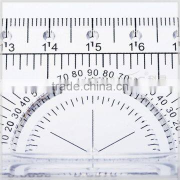Transparent Plastic Multi-Purpose Rolling Ruler With Protractor For Scaling photo-6