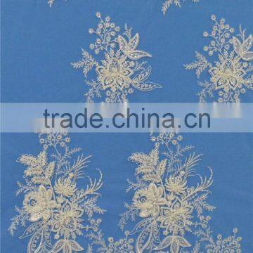 New beaded sequined cording wedding embroidery textile lace fabric