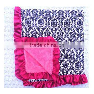 Cotton & Velvet With Stain Ruffle Baby Blankets Soft and Warm Blankets photo-6