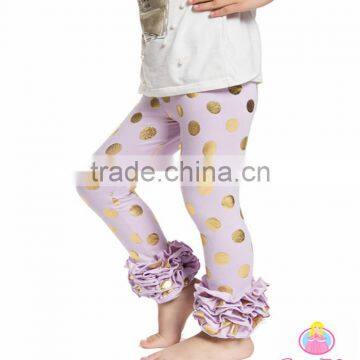 New Design Wholesale Cotton Ruffle Icing Pants for Baby Girls photo-3