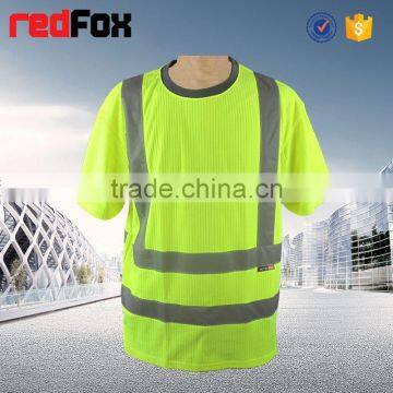 160gsm Net Reflective Safety T-shirt for Worker Subway Safety Red T-shirts Polo Class2 Safety T-shirt photo-4