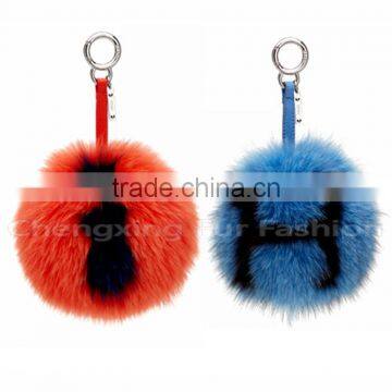 CX-R-38 New Promotional Fox Fur Car Fur Ball Keychain photo-2