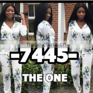 European lasted cotton sleep wear printed short-sleeved trousers with two sets of pajamas suit ladies