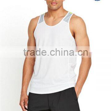 Custom White Tank Top Men Gym Wrestling Singlet photo-2