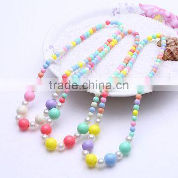 Zm35070a Cute Girl Fashion Bead Necklace Set Children Plastic Bracelet Accessory photo-2