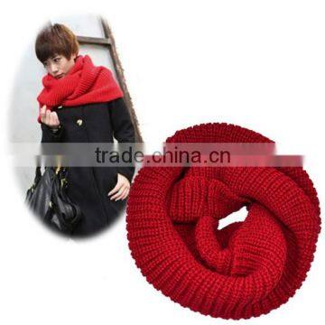 Winter Lady Warmer Knitting Loop Hood Neck Circle Cowl Wool Scarf 8016 photo-6