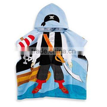 Kids Printed Superhero Hooded Beach Towel in Multi Color,wholesale Cotton Beach Towels Printing photo-2