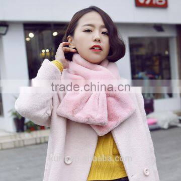 2016 New High Quality Cute Faux Rabbit Fur Collar Ring Pure Colors Faux Rabbit Fur Ladies Scarf Women Winter Warm Circle Scarves photo-4