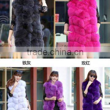 CN-R-22 Top quality 100% real fox fur vest