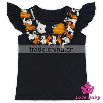 Baby Girls Flutter Sleeve Shirt Bulk Wholesale Kids Cotton Tank Tops Boutique Baby Girls Sleeveless Flutter Tees Girls Tank Tops photo-6