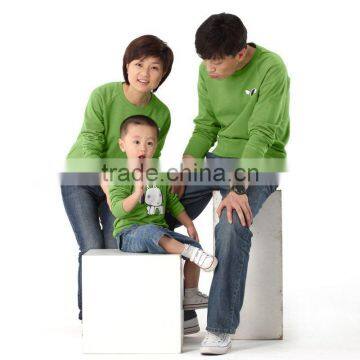 Green Cotton Printed Family Fleece Sweatshirt