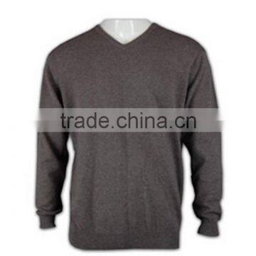 ISO9001/BSCI Manufature Loose V-neck Mens Grey Cardigan Sweater
