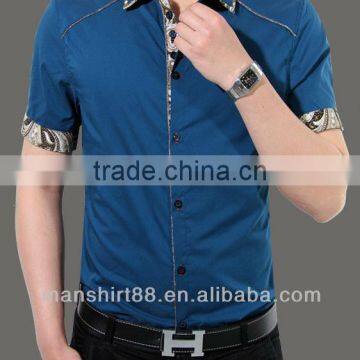 Stylish Short Sleeves Pleated Shoulder Casual Shirt photo-2