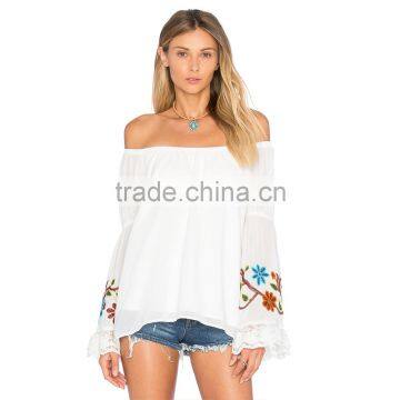 Ladies Fashion Models Sample Blouses Fashion in Long Sleeve With Printings