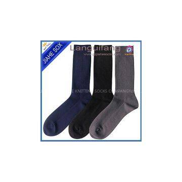 Knee High Jacquard Business Men Socks China Socks Factory photo-1