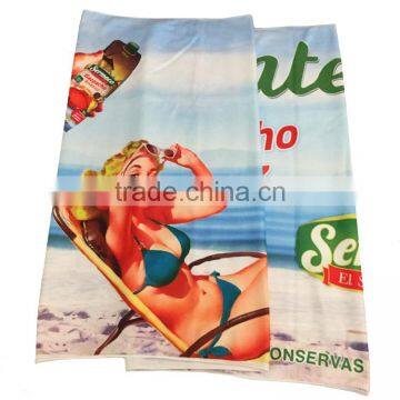 Heat transfer print microfiber beach towel with yourdesign custom beach towel