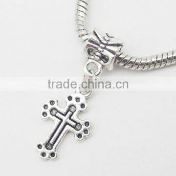 Dangling "Cross" Charm Bead for Snake Chain Charm Bracelet,Charm Bead for Snake Chain Charm Bracelet,encanto Cruz photo-2