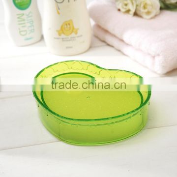 plastic home use soap dish, plastic soap case heart style