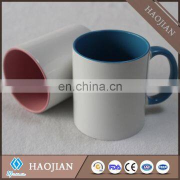 11 oz.Sublimation inner+handle color mugs