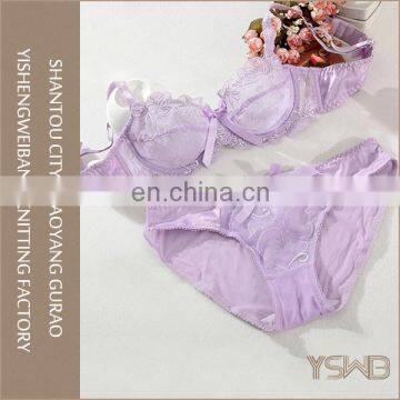 Factory price cheap ladies sexy net bra sets hot sale underwear