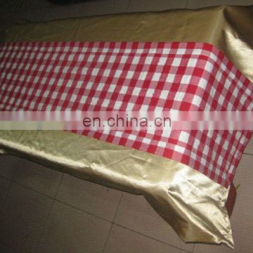 100% cotton red checked Christmas table runner/table cloth