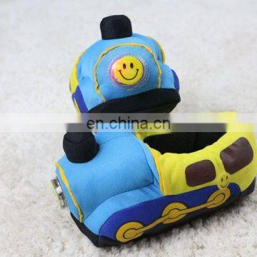 Most porpular warm light led carton car kids slippers in best quality