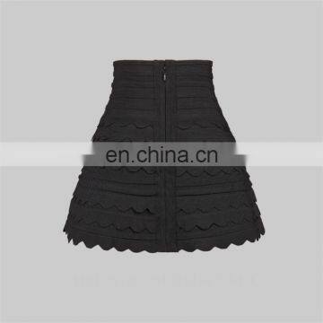 factory supply women umbrella skirt ladies formal skirt suit with lace high-waisted black skirt tutu