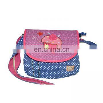 Custom Design 300D/PVC & Canvas Kids Shoulder Bag