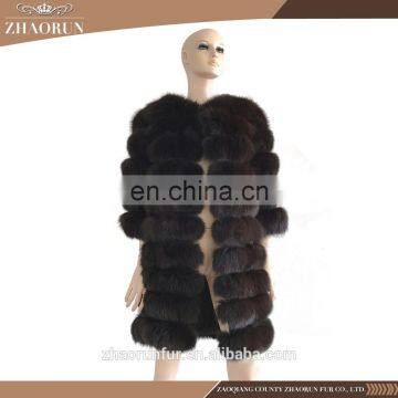 Winter length adjusted black fox fur coat , sexy fur jacket and vest for Ladies