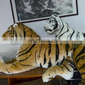 hot selling life size realistic tiger plush toy wild animal style plush tiger posed in a realistic stance. African jungle