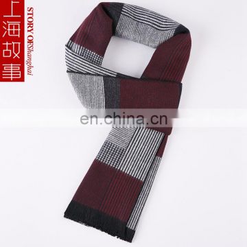 Winter top grade men's cotton scarf