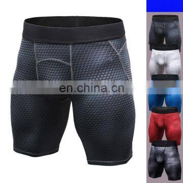 Stereoscopic 3D printing gym jogger wear tight fitness sports Men shorts