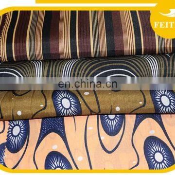 Real Printed Cotton Hollandais African Dyed Super Wax Fabric 6 Yards For Wedding Party