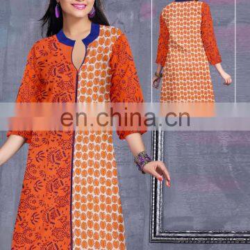 Hand block printed tunic kurtis / 100% cotton tunic / floraldesign pattern kurits