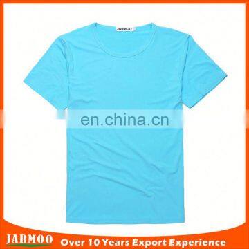 Logo Printed on Blue Healthy Cheap Round Neck t Shirt photo-3