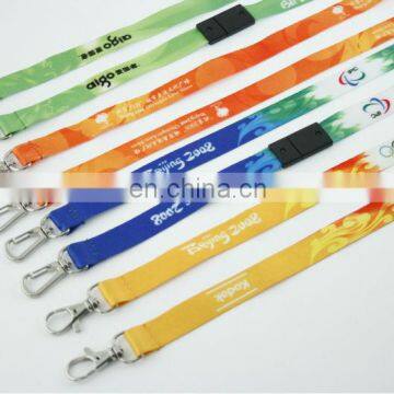 slippery polyester sumblimation lanyard