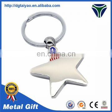 Zinc alloy made usa souvenir star shape keychain