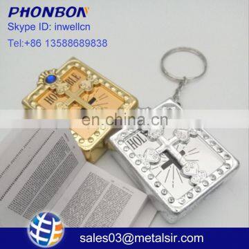 fashion mini bible keychain, jesus religious keychain, promotional gift keychain