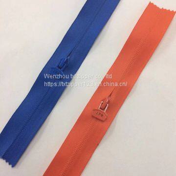 #5 Nylon Waterproof Zipper  with special  slider   Close End